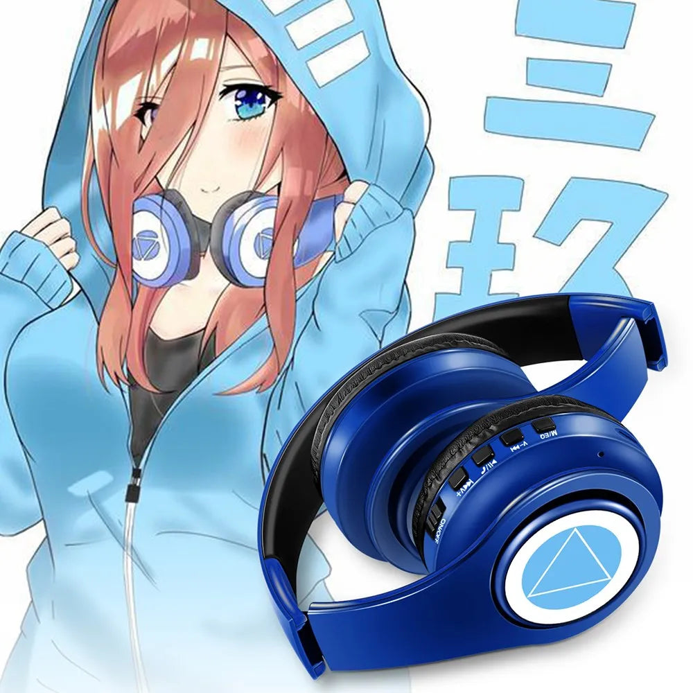 Anime Headset Miku Nakano Sanjiu Cosplay Stereo Wireless Headphone V5.0 Bluetooth Headset for PC Mobile